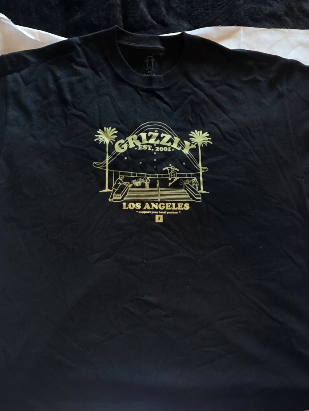 The Hundreds Black Tee with Yellow Graphic